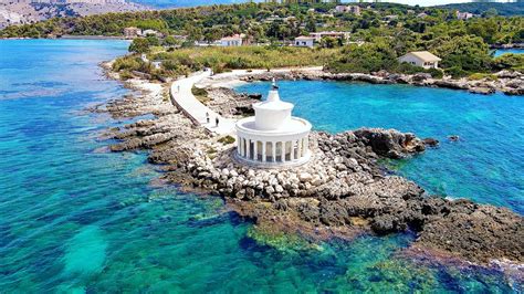 Aerial View Of Saint Theodore Lighthouse At Argostoli Kefalonia