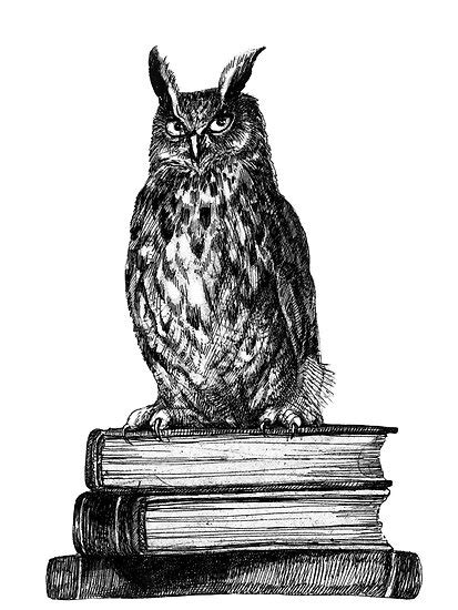 Library Owl By Redilion Redbubble