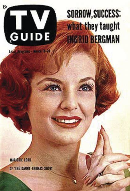 Tv Guide Cover W Marjorie Lord Of Make Room For Daddy Never Knew She Was Such A Redhead