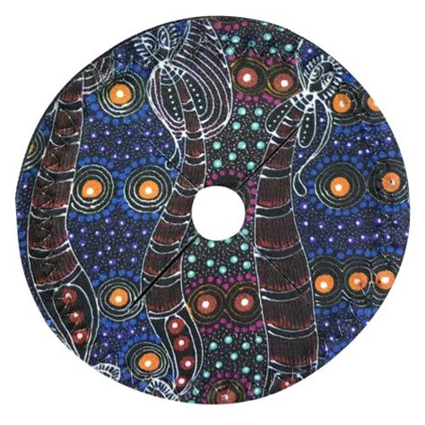 Utopia Aboriginal Art Neoprene Wine Glass Cover Coaster Dreamtime Sisters Round