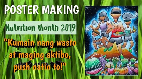 Poster Making Nutrition Month Kumain Ng Wasto At Maging Aktibo