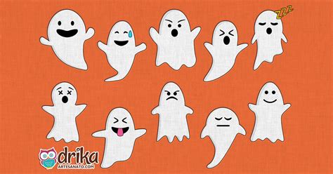 10 Moldes De Fantasmas De Halloween Para Imprimir Grátis