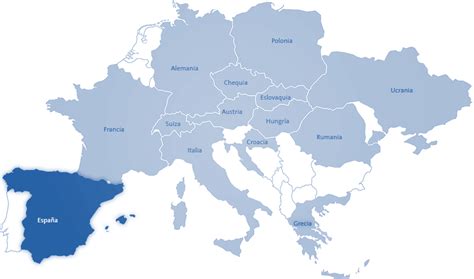Ubicación De España En El Mapa De Europa Mapa De Europa