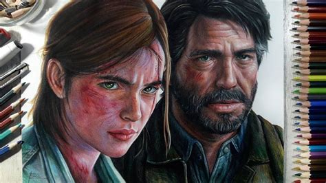Drawing The Last Of Us Part Ii Ellie And Joel Fame Art Youtube