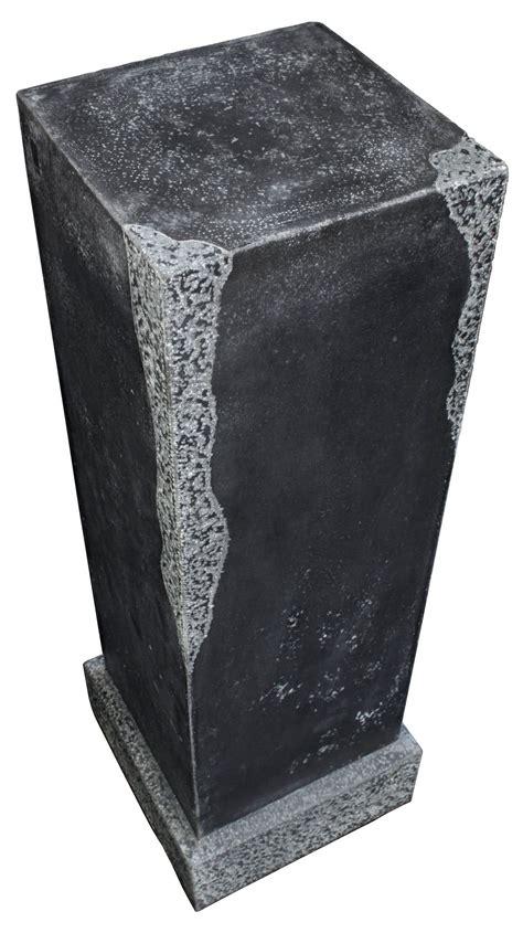 Black Granite Pedestal By Karl Springer At 1stdibs