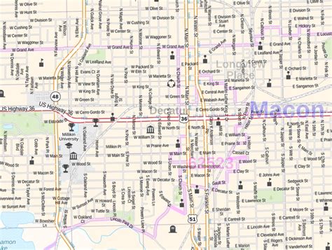 Decatur Map Illinois