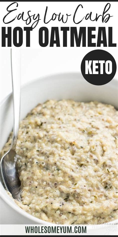 Easy Low Carb Keto Oatmeal Recipe Low Carb Oatmeal Low Carb Keto