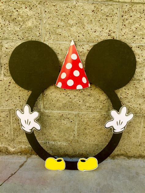 Mickey Mouse Round Photo Booth Clubhouse Birthday Party Photo Etsy