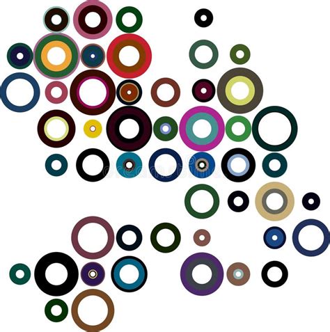 Colorful Circles Seamless Geometric Pattern Stock Vector Illustration