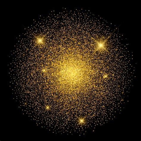 Black Background With A Golden Explosion Free Vector