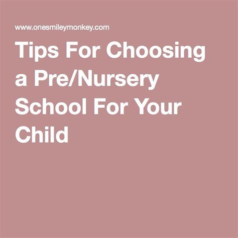 Tips For Choosing A Prenursery School For Your Child Nursery School