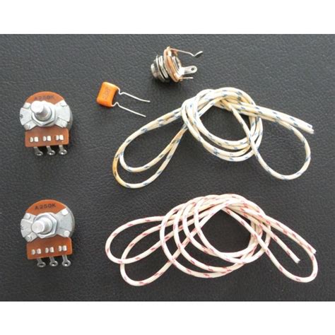 Contains the following allparts parts: P-bass precision standard wiring kit pots wire Jack cap
