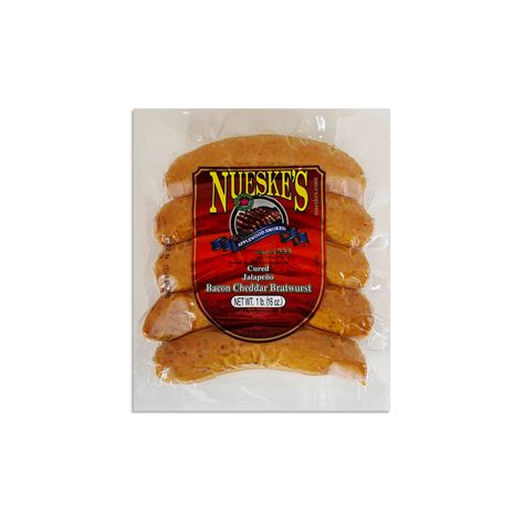 Nueskes Jalapeno Bacon Cheddar Brats The Steak Shop By Fairway Packing
