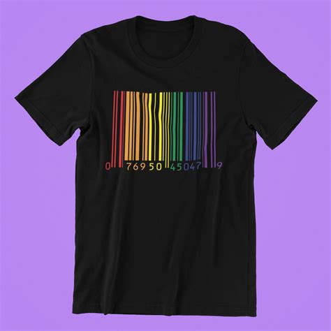 Rainbow Barcode Gay Pride Shirt Gay Pride Shirts Cute Etsy