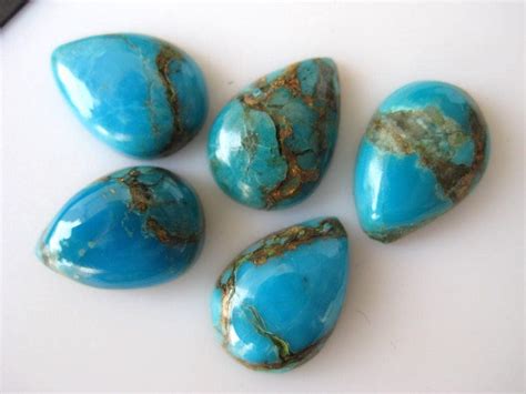 Copper Green Turquoise Loose Gemstone Cabochon Oval 10x14