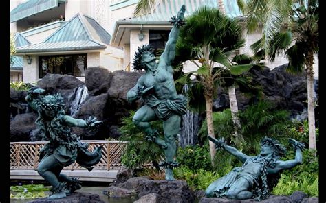 Hilton Hawaiian Village 3 Twice Life Size Bronze Statues Corporate