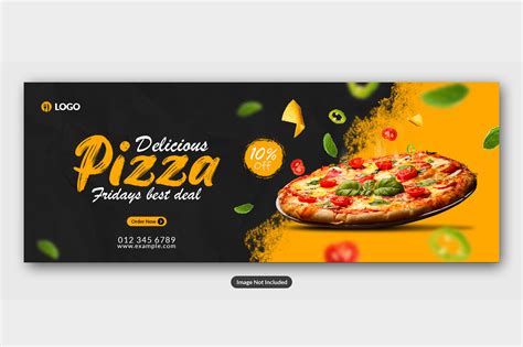 Pizza Food Social Media Web Banner Cover Graphic By Saro Shop