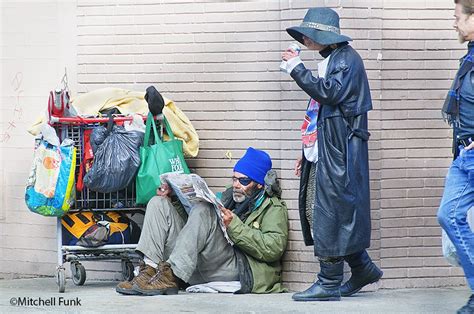 Homeless Living On The Street The Tenderloin District San Francisco By