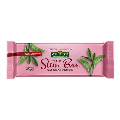 Baton Slim Bar Pink Cu Ceai Verde Vedda G Esteto Ro