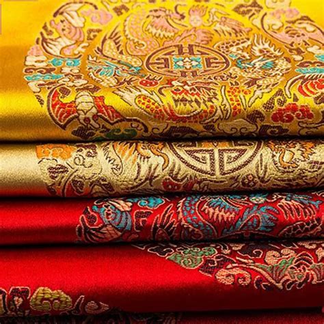 1 Yard Chinese Traditional Silk Brocade Fabric Cheongsam Clothing