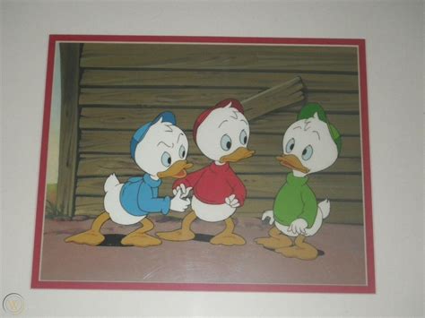 Disney Ducktales Huey Dewey And Louie Animation Cel Wproduction