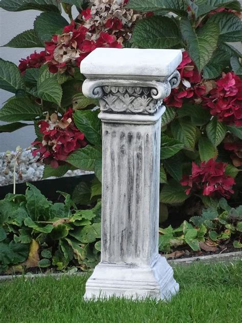 Greek Column Garden Statue Stone Pedestal Concrete Figure Base Etsy