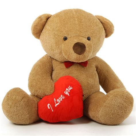 Life Size 5ft Chubs Teddy Bears With I Love You Heart And Red Bow Tie Teddy Bears Valentines