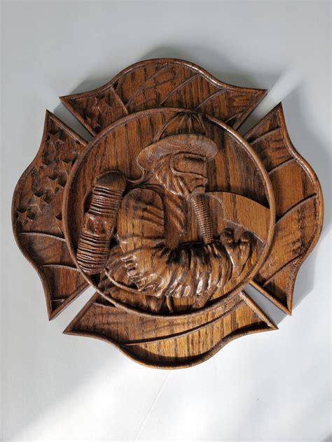 Handmade Wood Maltese Cross Firefighter Flag Provincial Etsy