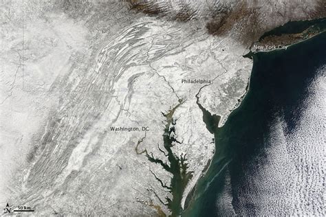 Satellite View Of Snowmageddon