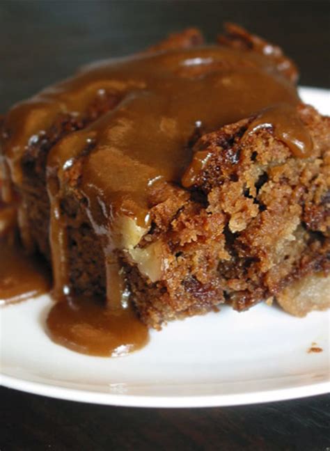 Recipe Sticky Spiked Double Apple Cake With A Brown Sugar Brandy Sauce