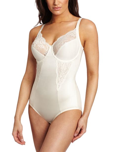 Maidenform Shapewear Body Briefer With Lace In Buttercream White