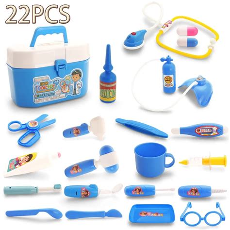 Ocday 22pcs Kids Doctor Pretend Play Set Role Play Medical Kit