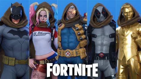 Fortnite Cable Cloak Hood Up On All Skins That I Own Youtube