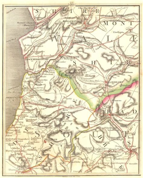 Antique Map Of South Wales By John Cary Original Outline Colour 1793 Old