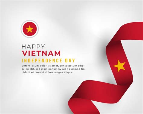 Happy Vietnam Independence Day September 2th Celebration Vector Design