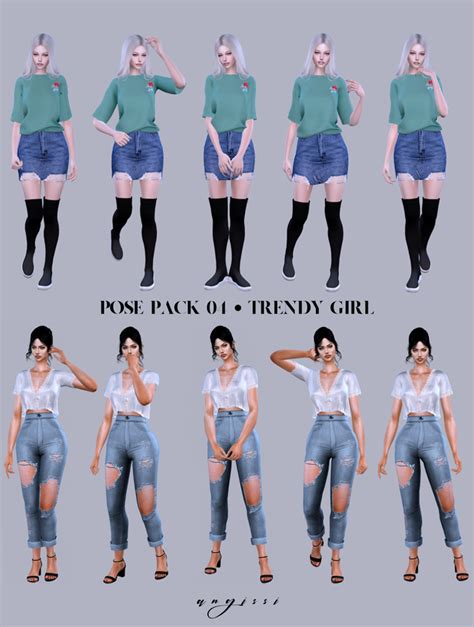 Pose Pack 04 Trendy Girl Angissi En Patreon Detroit Being Human
