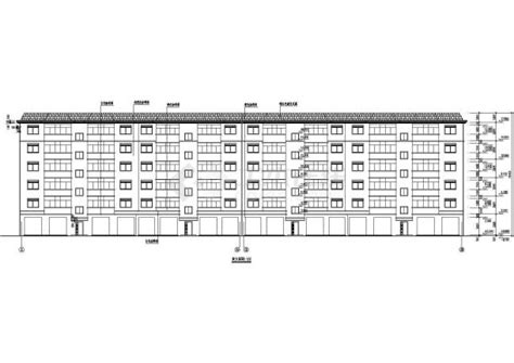 汾阳市某小区6300平米6层砖混结构商住楼建筑设计cad图纸（1层商用）住宅小区土木在线