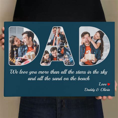 Personalized 1st Fathers Day Canvas First Fathers Day Canvas Etsy