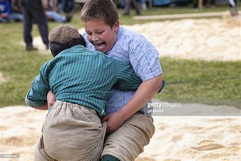 Young Boys Wrestling Lenk Bernese Oberland High Res Stock Photo Getty