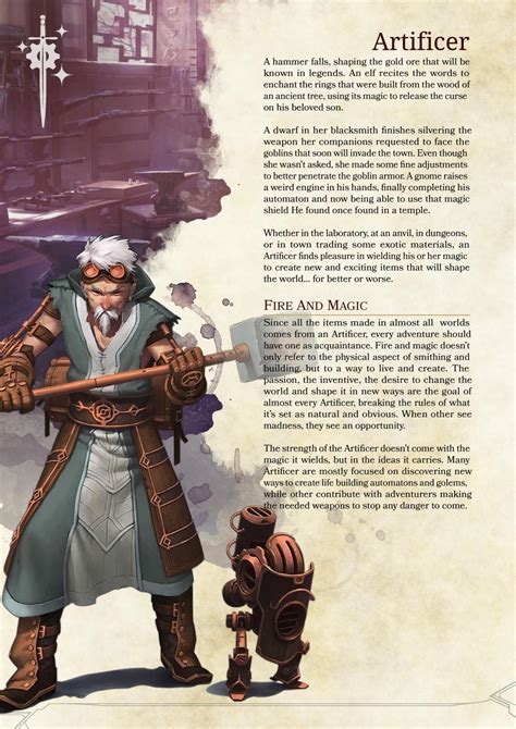 Looking for guides on how to best optimise or build a class or concept in your d&d 5th edition game? DnD 5e Homebrew — Artificer Class Source: https://goo.gl ...