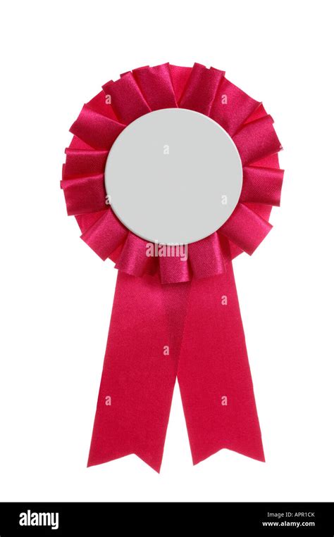 Blank Pink Rosette Badge Stock Photo Alamy