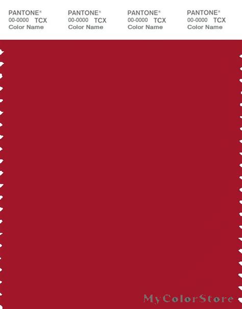 Pantone Smart 19 1758 Tcx Color Swatch Card Pantone Haute Red