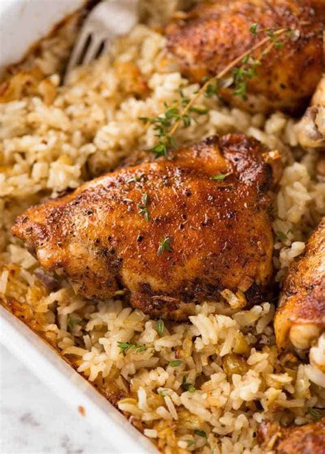 OVEN BAKED CHICKEN AND RICE TOP RECIPES FOOD