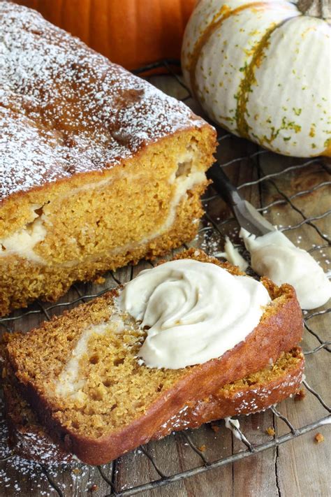 Check spelling or type a new query. Recipe: Pumpkin Bread with Cream Cheese Swirl | Kitchn