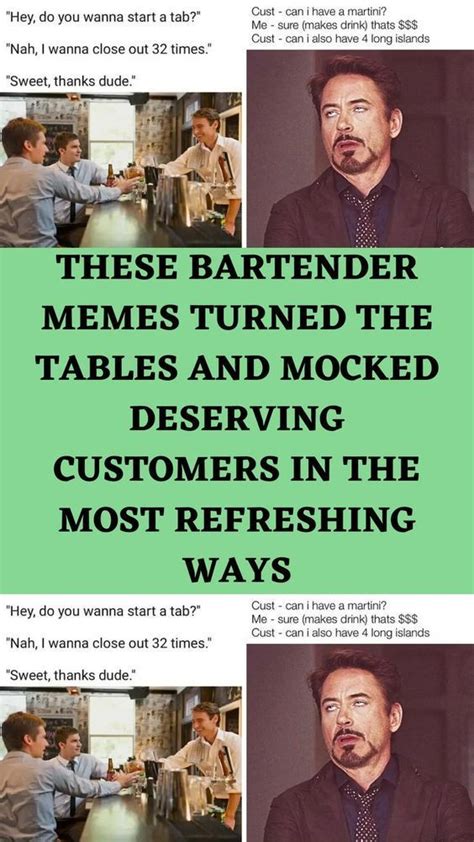 These Bartender Memes Turned The Tables And Mocked Deserving Customers