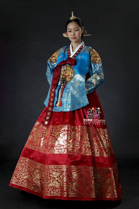 Premium Royal Hanbok Dress Custom Made Bronzing Women Korean National