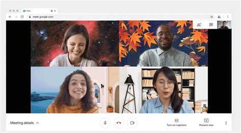 Users can choose a virtual background either before starting a meeting and during an ongoing video call and the feature is. Google Meet now lets users choose custom backgrounds: Here ...