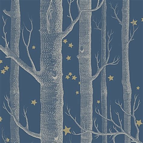 Cole And Son Woods And Stars Wallpaper Midnight Blue