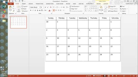How To Create A Calendar In Powerpoint Youtube