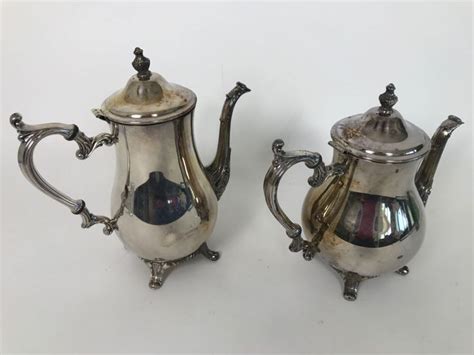Vintage Wm Rogers 800 Silver Coffee Pot And Teapot 1848g Tw Tea Pots